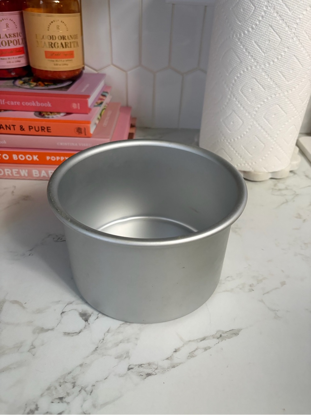 PME 6x4” Silver Round Cake Pan - Nonstick Finish